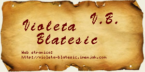 Violeta Blatešić vizit kartica